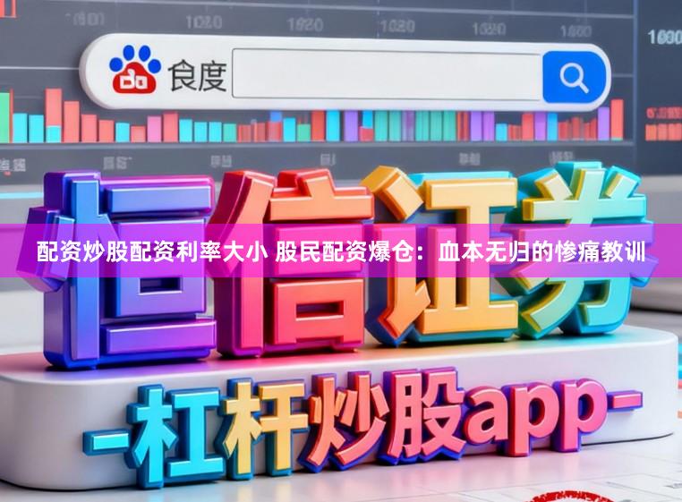 配资炒股配资利率大小 股民配资爆仓：血本无归的惨痛教训